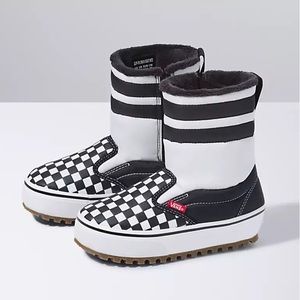 Vans Slip On Zip Up Snow Boot MTE / Checkerboard Black White / Rain / Size 11